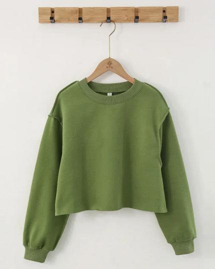 Vintage High Quality Oversized Women Sweatshirt Hoodies Casual Loose Vintage Long Sleeve Harajuku Streetwear Crop Pullover