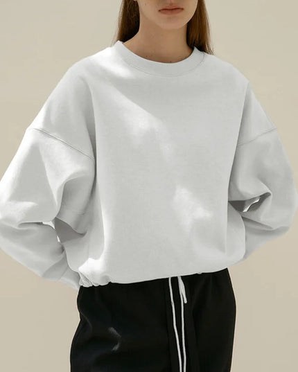 Oversized 100% Cotton Women Hoodies Sweatshirt Casual Solid Long Sleeve Drawstring Korean Fashion Streetwear Female Pullover