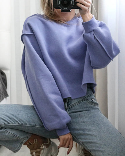 Vintage High Quality Oversized Women Sweatshirt Hoodies Casual Loose Vintage Long Sleeve Harajuku Streetwear Crop Pullover