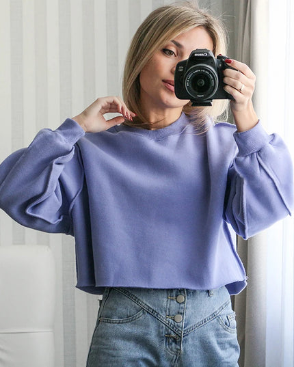 Vintage High Quality Oversized Women Sweatshirt Hoodies Casual Loose Vintage Long Sleeve Harajuku Streetwear Crop Pullover