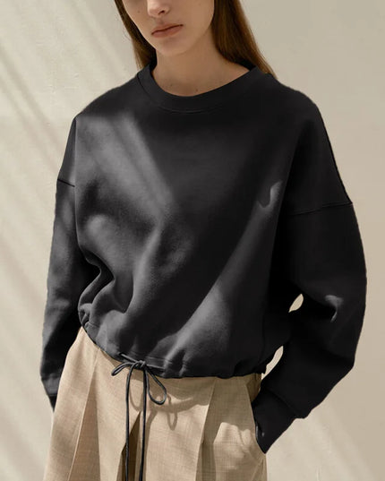 Oversized 100% Cotton Women Hoodies Sweatshirt Casual Solid Long Sleeve Drawstring Korean Fashion Streetwear Female Pullover