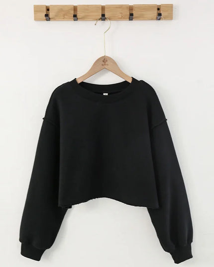 Vintage High Quality Oversized Women Sweatshirt Hoodies Casual Loose Vintage Long Sleeve Harajuku Streetwear Crop Pullover