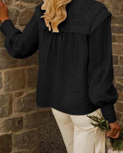 Chic Lace-Up Blouse - Elegance Redefined