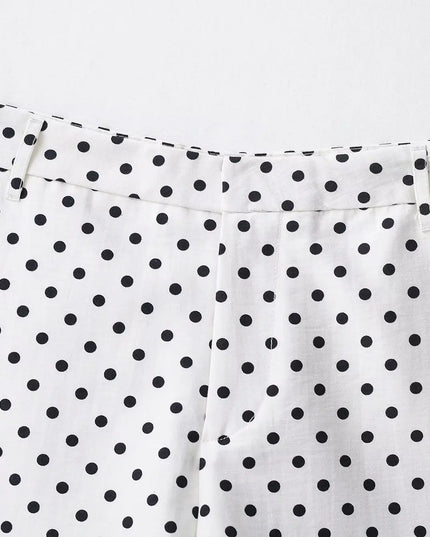 Chic Polka Dot Turtleneck Jacket