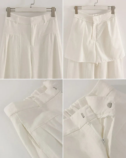 Chic Wide Leg Linen Pants