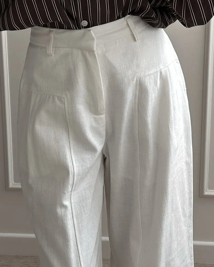Chic Wide Leg Linen Pants
