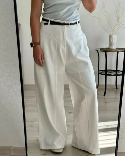 Chic Wide Leg Linen Pants