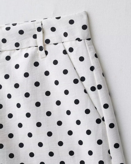 Chic Polka Dot Turtleneck Jacket