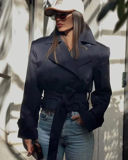 Chic Double-Breasted Trench Coat