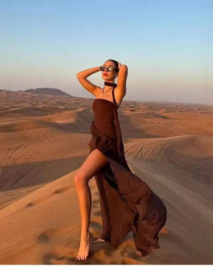 Elegant Strapless Maxi Dress