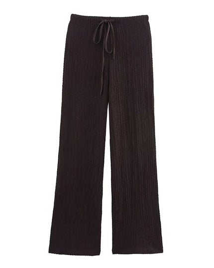Willshela Women Fashion 2 Piece Set Solid Single Breasted Tank Tops & Vintage HIgh Elastic Waist Pants Female Chic Pants Suit