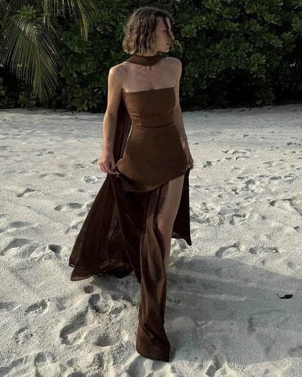 Elegant Strapless Maxi Dress