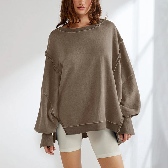 100% Cotton Oversized Hoodie Long Sleeve Pullovers Patchwork Streetwear Harajuku  Sweatshirt Autumn Winter Clothes For Women