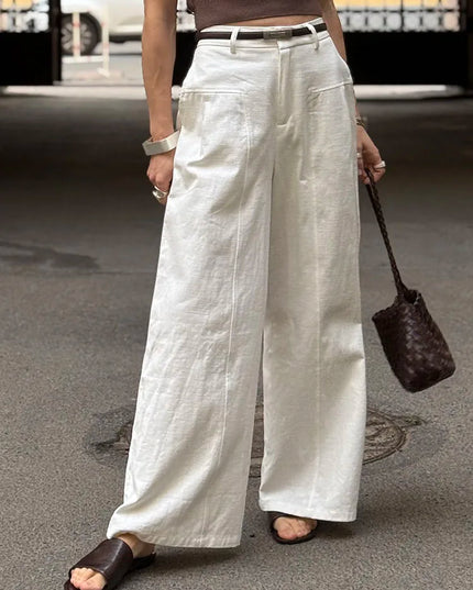 Chic Wide Leg Linen Pants