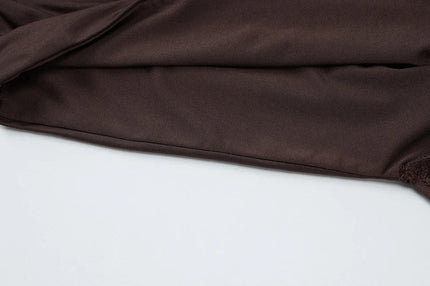 Draped Mini Dress Coffee