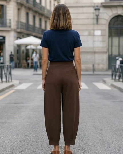 Chic High Waist Wide Leg Trousers