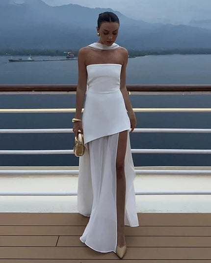 Elegant Strapless Maxi Dress