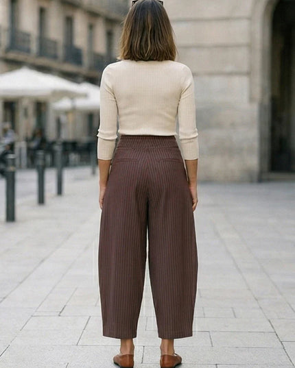 Chic High Waist Wide Leg Trousers