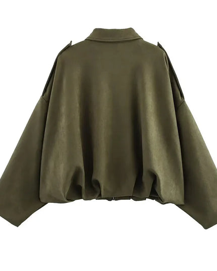 Trendy Vintage Bomber Jacket