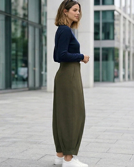 Chic High Waist Wide Leg Trousers