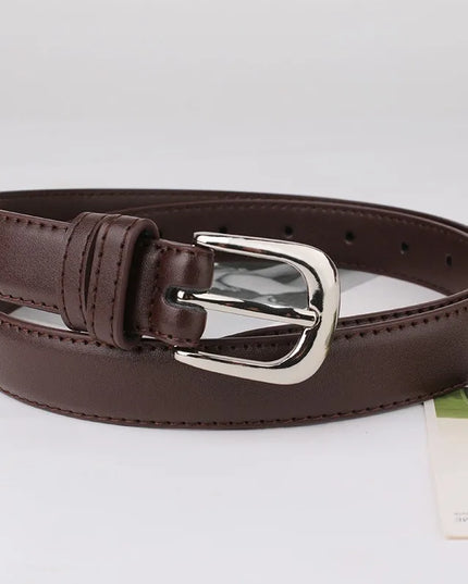 1pc Women's Belt Fashion Simple Versatile Belt Authentic High Grade Trend Soft Belt Paired with Western Trousers Jeans Lady Belt