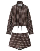 Brown Polka Suit