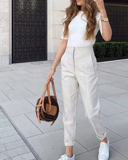 Chic High Waist Pencil Pants