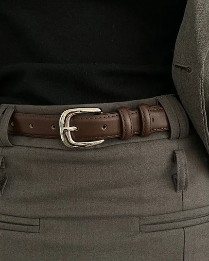 1pc Women's Belt Fashion Simple Versatile Belt Authentic High Grade Trend Soft Belt Paired with Western Trousers Jeans Lady Belt