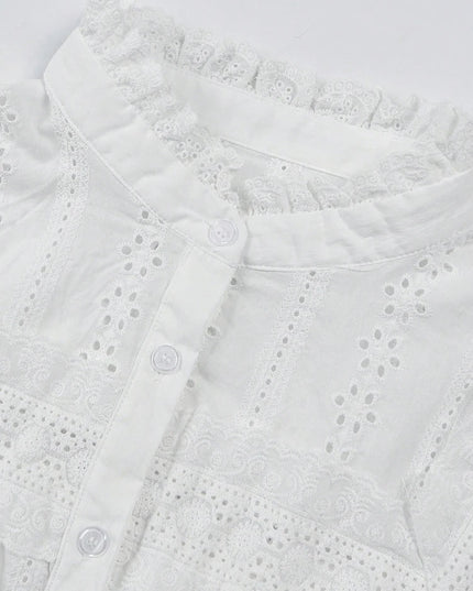 Chic Lace-Up Blouse - Elegance Redefined