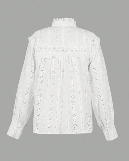 Chic Lace-Up Blouse - Elegance Redefined