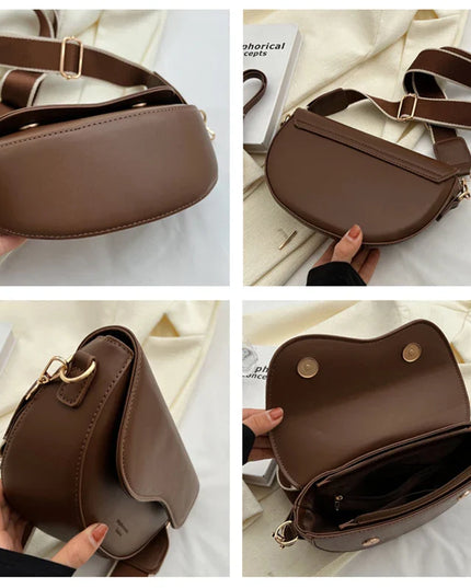 Chic Saddle Bag: Stylish Versatility in PU Leather