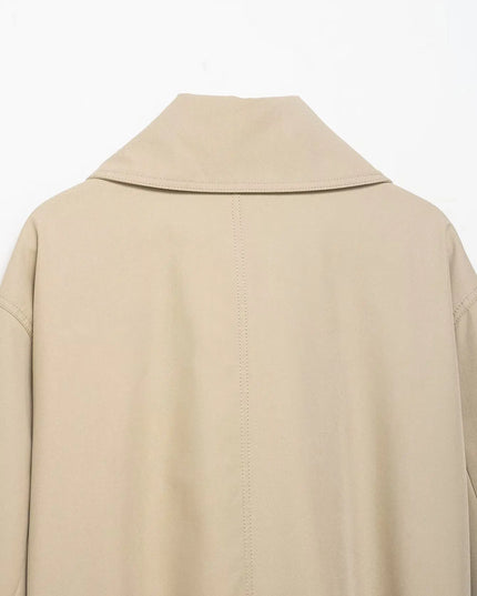 Chic Summer Set: Elegant Turn-Down Collar Jacket & Shorts