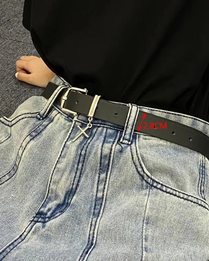 PU Leather Belt for women's Black Brown trousers belt for Jeans Casual Fashion Belts Vintage Strap Female Waistband AB005