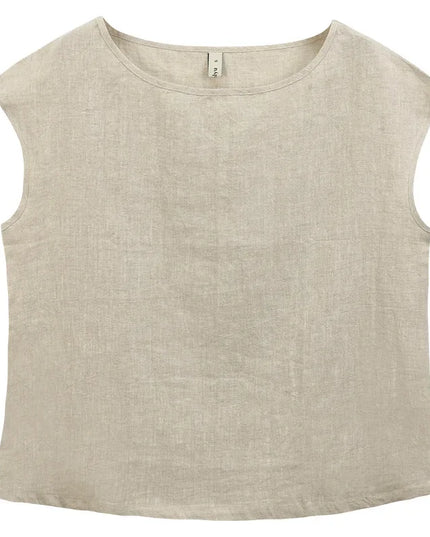 100% Linen Women'S T-Shirt Causal Solid Short Sleeve Tee Harajuku Basic All Match Shirts Female Camisetas Blusa Mujer