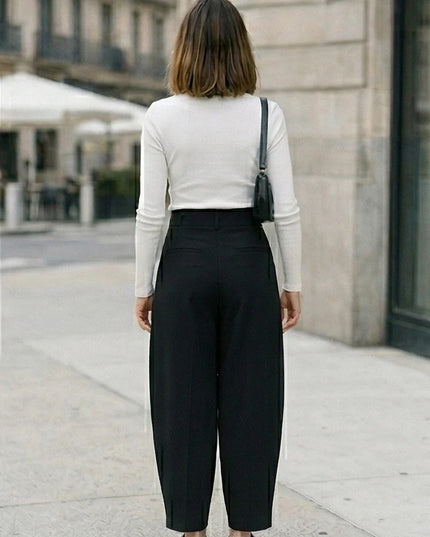 Chic High Waist Wide Leg Trousers