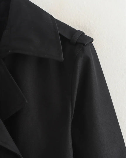 Chic Cropped Trench - Timeless Elegance
