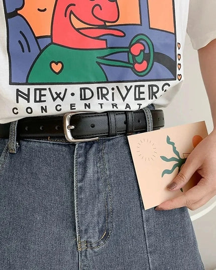 1pc Women's Belt Fashion Simple Versatile Belt Authentic High Grade Trend Soft Belt Paired with Western Trousers Jeans Lady Belt