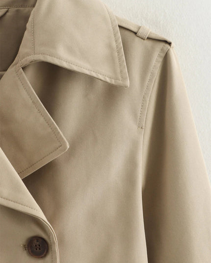 Chic Cropped Trench - Timeless Elegance