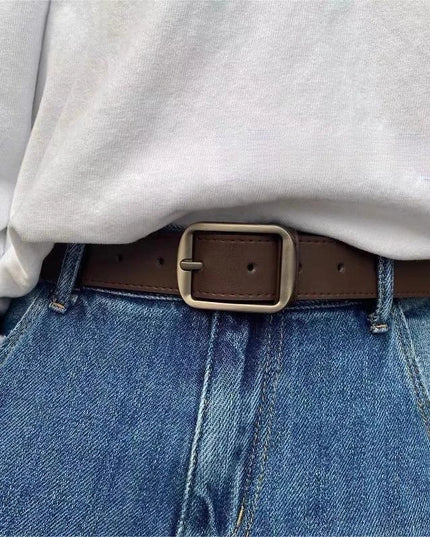 PU Leather Belt for women's Black Brown trousers belt for Jeans Casual Fashion Belts Vintage Strap Female Waistband AB005