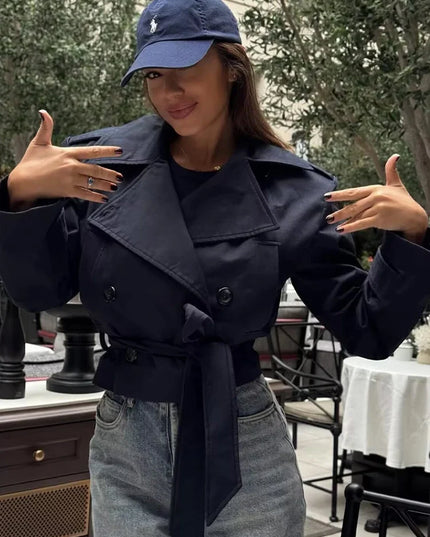 Chic Double-Breasted Trench Coat