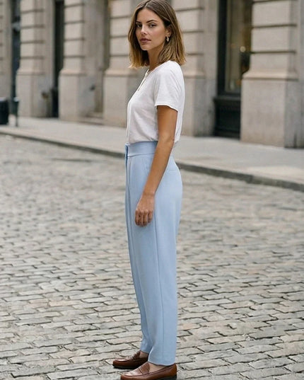 Chic High Waist Wide Leg Trousers