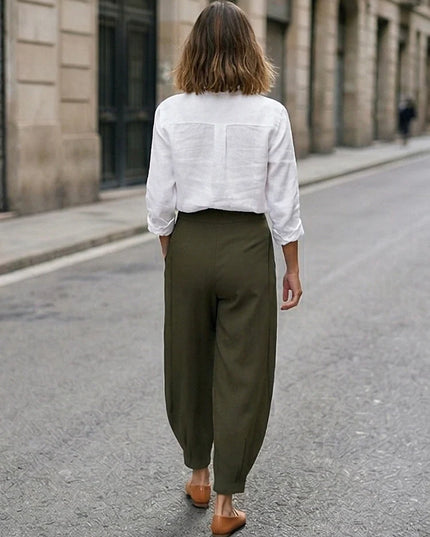 Chic High Waist Wide Leg Trousers