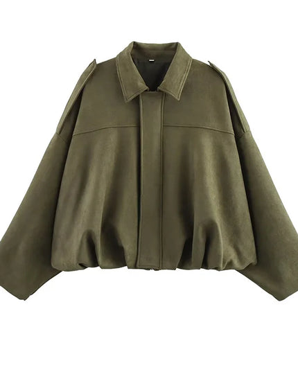 Trendy Vintage Bomber Jacket