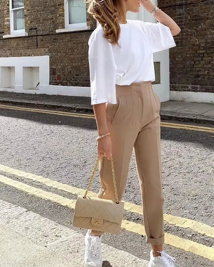 Chic High Waist Pencil Pants