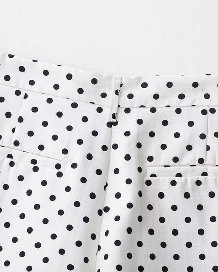 Chic Polka Dot Turtleneck Jacket