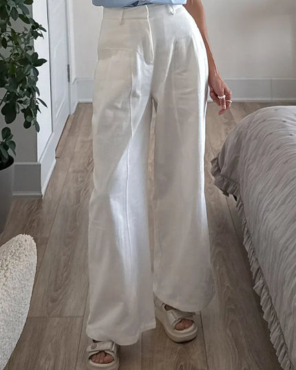 Chic Wide Leg Linen Pants