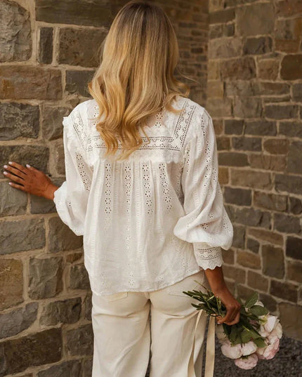Chic Lace-Up Blouse - Elegance Redefined