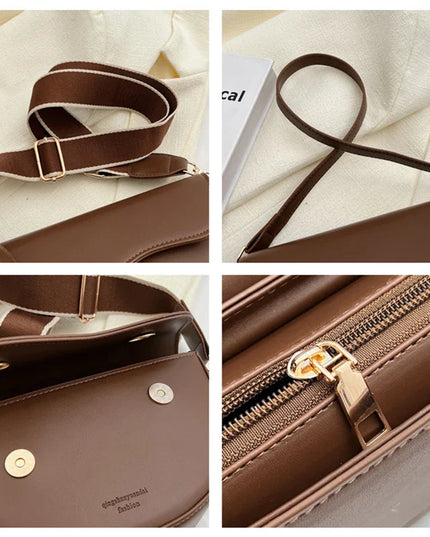 Chic Saddle Bag: Stylish Versatility in PU Leather