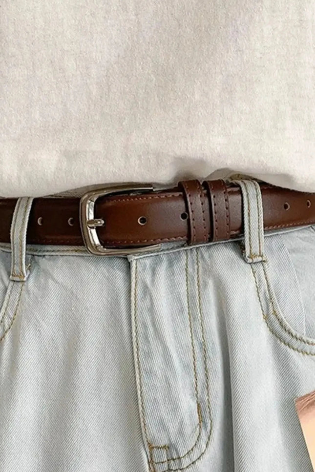 1pc Women's Belt Fashion Simple Versatile Belt Authentic High Grade Trend Soft Belt Paired with Western Trousers Jeans Lady Belt