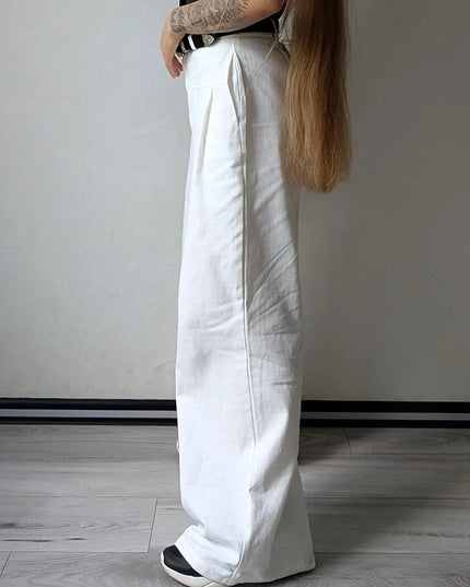 Chic Wide Leg Linen Pants